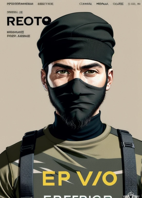   Special Forces emblem, First person shooter style, GH0st sits on the hill,     illustration, (revista: 1.3), (estilo de capa: 1.3), vibrante, roupa, posando, frente, colorido, Dynamic, fundo, elementos, confiante, Expression, segurando , Declaration, accessory, majestoso, enrolado, ao redor, toque, cena, texto, capa, negrito, chamativo, title, elegante, fonte, cativante, manchete, maior, marcante, moderno, moderno, foco, moda.           