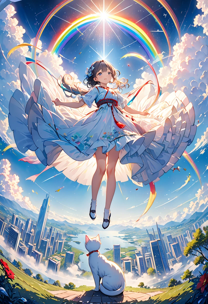 anime style, super fine illustration, highly detailed, dynamic angle, beautiful detailed, 8k, In front of numerous cathode-ray tube televisions, BREAK various programs are being broadcasted. A woman gazes at them, BREAK smiling amidst the colorful scenes.(highest quality、masterpiece、High resolution、detailed)animeスタイル、flat style、(Shining Eyes、detailed美しい顔), BREAK,Dynamic Angles、anime, cute girl, 18 years old, ((perfect anatomy)), ((cowboy shot)), ((32k)), ((best quality)), ((ultra high res)), ((HDR)), ((UHD)), ((extremely detailed CG)), ((unity 32k wallpaper)), (((anime colored))),