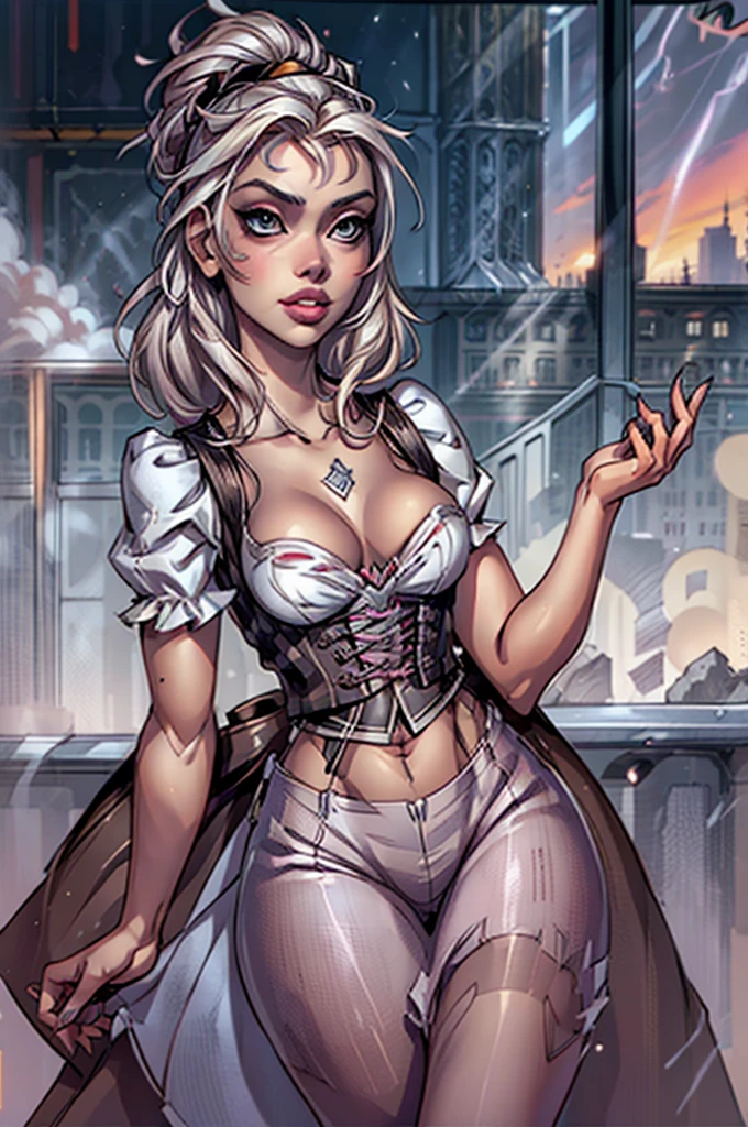 1girl, (Anya Taylor-Joy:1.2), realistic, photorealistic, graphic novel, impossible clothes, thick lips, full lips, big lips, (surprised:1.2), (shocked:1.2), [blonde hair|silver hair], two-tone hair, shiny hair, sunbeam, god-rays, bursting breasts, ambient light, rim-light, rimlighting, backlighting, realistic, (photorealistic:1.1), (lineart:0.8) irndl, a woman in traditional bavarian dress Standing poses for a picture , german woman, wearing a dirndl, Anya-Taylor-Joy
