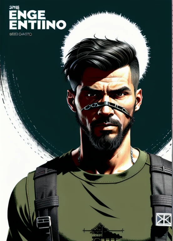  Simon "Ghost" Riley Special Forces emblem, First person shooter style, GH0st sits on the hill,     illustration, (revista: 1.3), (estilo de capa: 1.3), vibrante, roupa, posando, frente, colorido, Dynamic, fundo, elementos, confiante, Expression, segurando , Declaration, accessory, majestoso, enrolado, ao redor, toque, cena, texto, capa, negrito, chamativo, title, elegante, fonte, cativante, manchete, maior, marcante, moderno, moderno, foco, moda.           