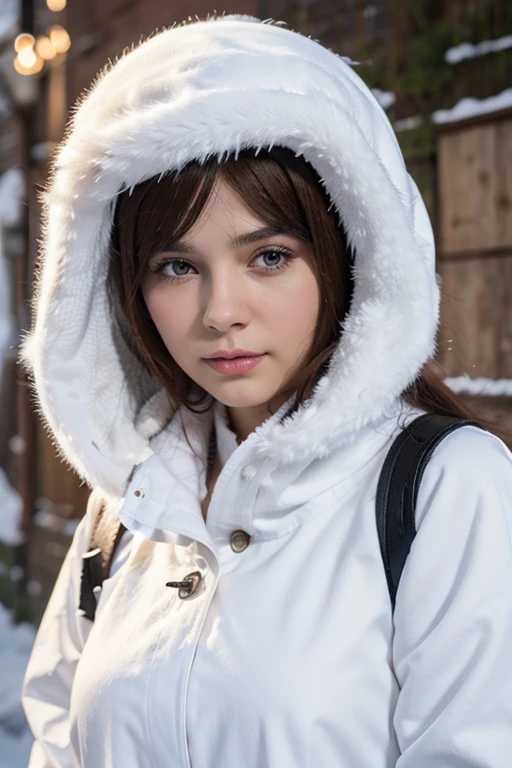 russia ushanka 4k white