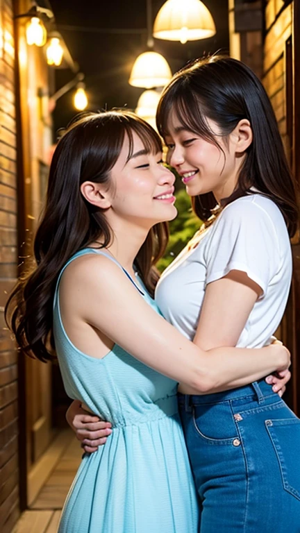 (超高分辨率,RAW photogr,realisticlying,tmasterpiece,best qualtiy:1.5),Complicated details,2 20 year old Korean girl,Wear a loose black T-shirt and skinny jeans,Stand on the grass and take pictures,hugs,Intimate relationships,Detailed meadow,A sweet smile on a small face,Ultra-realistic facial details,The face and skin are pink and white, and luminous,Playful and coquettish pose,The calves are straight and slender:1.2,Wear high-end brand sneakers:1.0,eventide:0.3,Broad lighting,naturalshadow:1.0,Photos showing the whole body:1.8