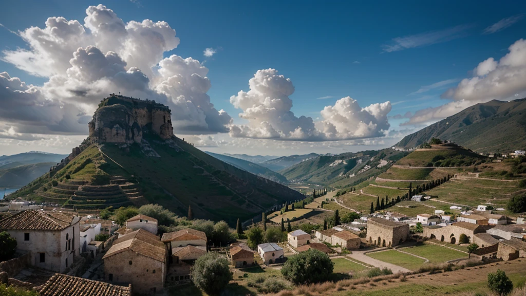 representacion de algunos dioses griegos.,en la antigua grecia,increibles fondos antiguos de fondo de pantalla,grecia antigua,foto hiperrealista de grecia,con nubes impresionantes,rayos poderosos,ambiente de la antigua greciahermosos y estetico,fotografia,cinematografico,8K,alto detallado((dioses imponentes)))