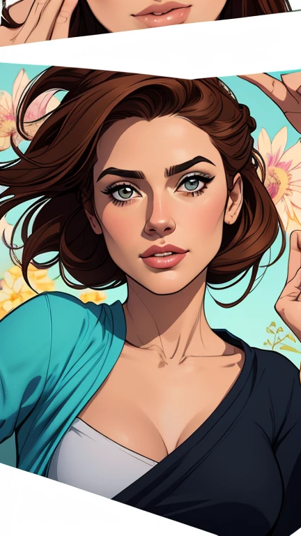 Personagem Salma Hayek (nua roupas nua pelada sem roupas) imagem de desenho animado de uma mulher jovem .cartoon style illustration, estilo de arte dos desenhos animados,digital illustration style, design de personagens altamente detalhado, arte digital detalhada profissional, floresta Design de personagens de retrato, beautiful digital illustration, retrato de alta qualidade, Arte em quadrinhos, mulher jovem. expression of sexual desire well-aligned braided hair . Roupas leves de primavera