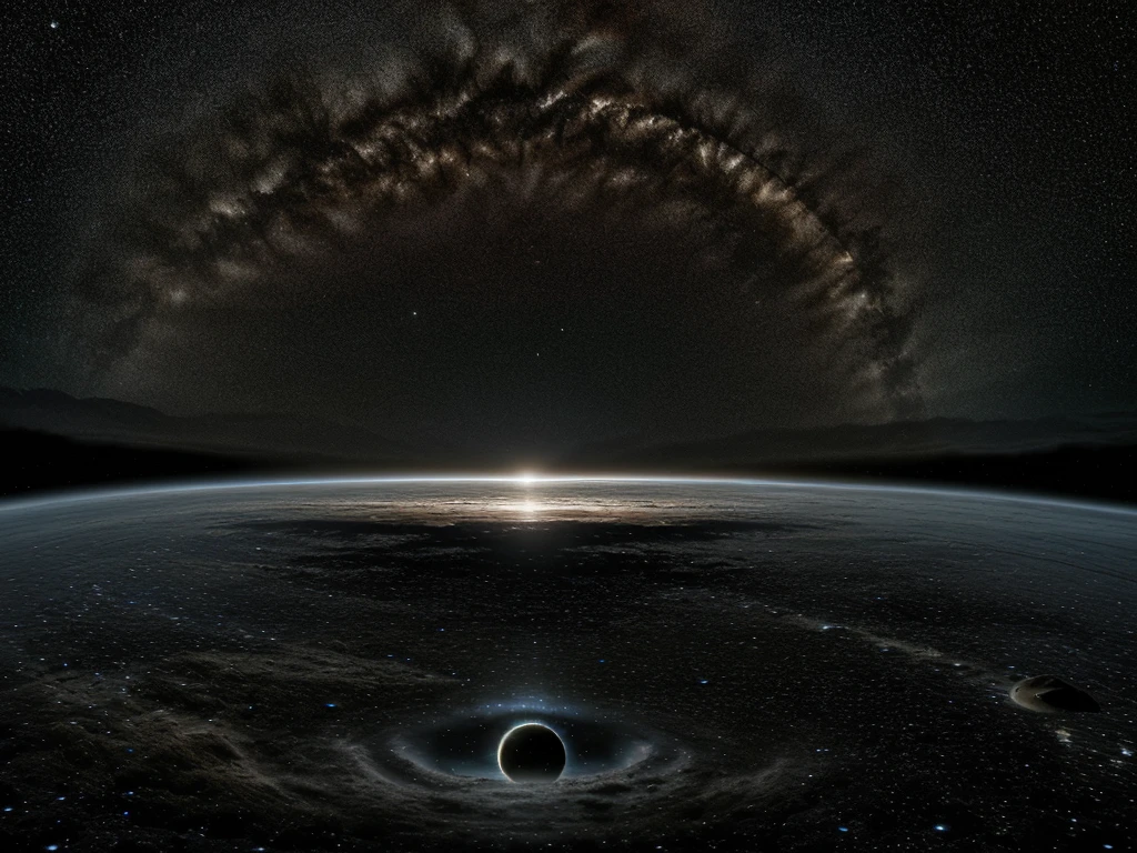 Un agujero negro en el espacio absorbiendo el sistema solar, seen from Bogotá Colombia