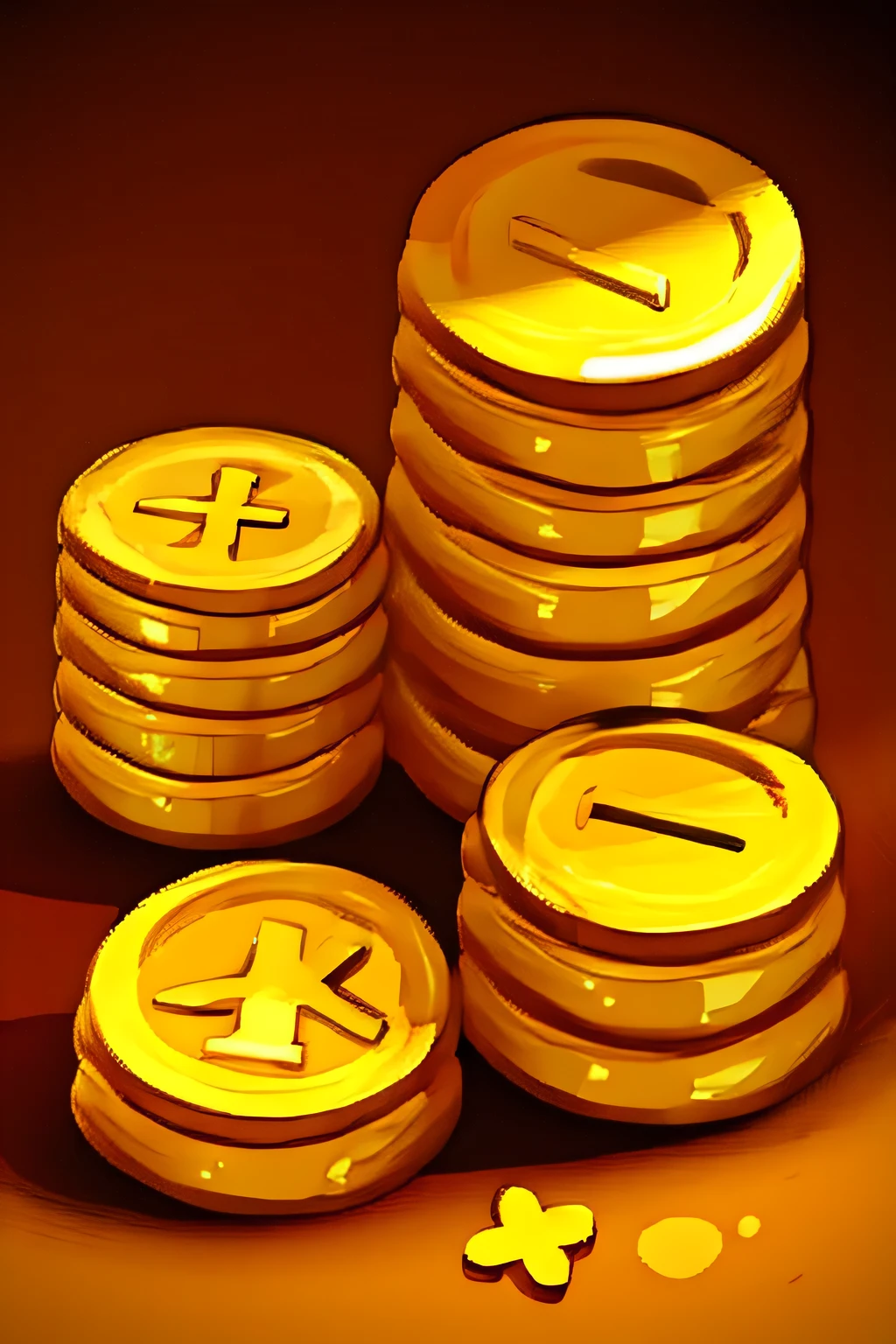 3 gold coins