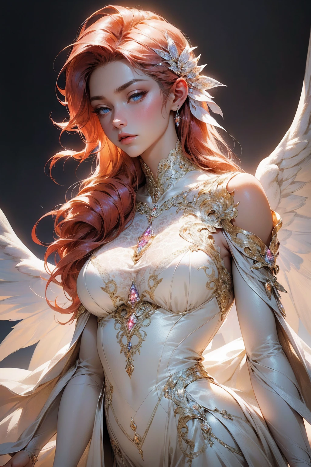 {-erro_de_anatomia:1.0}(best quality,4k,8k,highres,masterpiece:1.2), ultra-detailed, (realistic,photorealistic,photo-realistic:1.37), mature milf, illyasviel von einzbern, redhead hair, upper body, vibrant colors, glowing skin, mesmerizing eyes, elegant pose, enchanting background, delicate lace dress, surreal lighting, ethereal atmosphere, mystical aura, intricate details, artistic medium, digital illustration, fantasy, anime , mouth closed. Different posture , dynamic poses, mouth closed. Different posture, backwards, with chin resting on shoulder. Perfect fingers. Looking ahead, crystal eyes