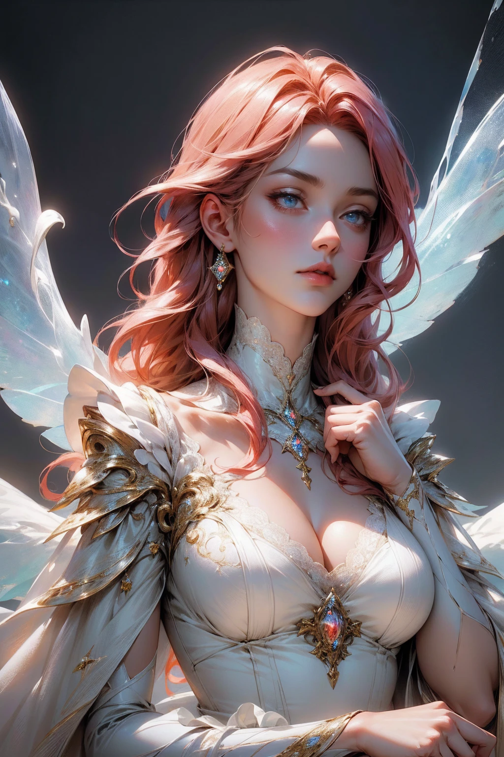 {-erro_de_anatomia:1.0}(best quality,4k,8k,highres,masterpiece:1.2), ultra-detailed, (realistic,photorealistic,photo-realistic:1.37), mature milf, illyasviel von einzbern, redhead hair, upper body, vibrant colors, glowing skin, mesmerizing eyes, elegant pose, enchanting background, delicate lace dress, surreal lighting, ethereal atmosphere, mystical aura, intricate details, artistic medium, digital illustration, fantasy, anime , mouth closed. Different posture , dynamic poses, mouth closed. Different posture, backwards, with chin resting on shoulder. Perfect fingers. Looking ahead, crystal eyes