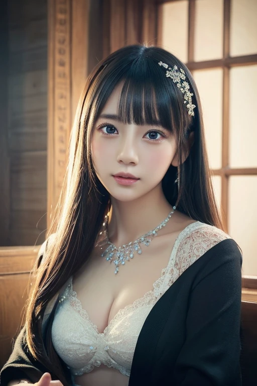 focus on people。Realistically expressing the most dazzling composition of a person。((masterpiece))、(((highest quality)))、((super detailed))、(surreal)、(Highly detailed CG illustration)、(very delicate and beautiful)、少女はmasterpiece、highest quality、realistic skin feel、realistic fabric、Here is a realistic illustration of a girl with realistic and super detailed eyes, centered on the front..。this is the absolute rule, And the next sentence describes the image quality。 The greatest painter in human history meets unparalleled beauty、犬喰いちご史上最高masterpieceです, The most beautiful portrait of her life.。 Create stunning anime artwork that's currently trending with seaStation、Showcasing exquisite beauty and captivating aesthetics。
