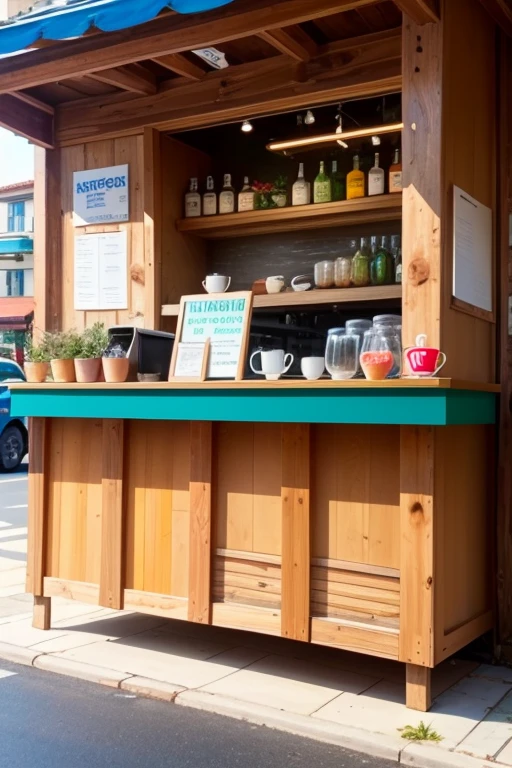 Cafe with recycled materials