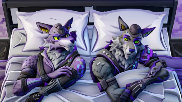 ((( Wendell purple laying down in bed together one being a male Purple hybrid Fortnite in bed  Anthropomorphic ))) , day, sexy, sensual, detailed, uploaded to e621, beautiful and detailed portrait of an anthropomorphic, (((male and female ))) uploaded to e621, zaush, foxovh, , thicc, alone, Japanese anime style, , Anime, 
#Style, #artstyle, #Artwork,(((   laying down in bed together one being a male Purple hybrid Fortnite in bed  Anthropomorphic)))