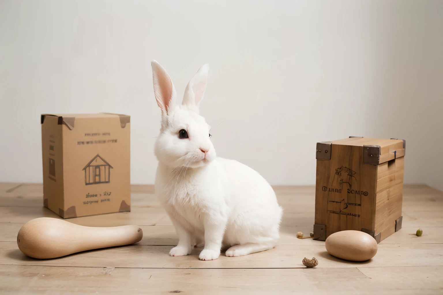 Nursery Rabbit Decor White Background