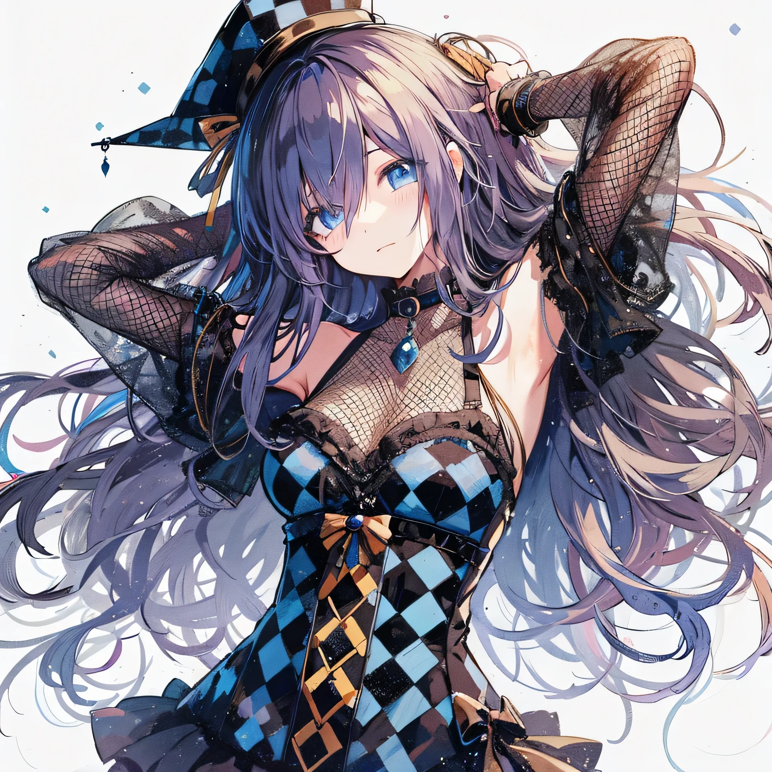 anime girl with long hair and a hat on her head, cute anime waifu in a nice dress, nightcore, gothic maiden anime girl, beautiful anime girl, (anime girl), anime girl, in dress, cute anime girl, pretty anime girl, kawacy, , noire, anime style 4 k, beautiful anime artwork, detailed drawn beautiful blue eyes, detailed beautiful large breast