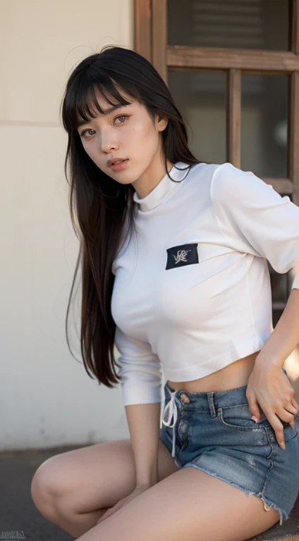 (((foto- ultra realista da sexy Hinata Hyuga, deusa da beleza, muito linda e perfeita Hinata Hyuga, detalhes perfeitos, foto profissional)), She is portrayed as a tall, jovem esbelta e graciosa, with long dark hair that reaches her waist . Her eyes are pearl-colored, Characteristic of Hyuga clan members. Her lips are straw and perfect, ((Ela tem seios enormes e cheios, seios ultra gigantes saindo de suas roupas, tinta em seus seios, ((roupa interior de rede de pesca transparente mostrando seus seios, seios gigantes)), showing, pernas bem abertas mostrando-a , pubic hair)), She has a delicate appearance and soft expressions, Erotic wit.
foto perfeita cheia de detalhes, brincos, sem erros,
garments: Hinata geralmente usa um uniforme kunoichi Konoha sexy, consistindo de um colete preto com uma faixa azul, Black shorts and boots, e um manto akatsuki. She also wears an open white jacket showing off her huge, seios longos, sobre o uniforme e as luvas sem dedos.
Personalidade: Hinata is portrayed as a shy and excitable character who is reserved, especialmente em sua juventude. She is known for her kindness and empathy, often selflessly sympathetic and concerned about others. Ao longo do tempo, She gains more confidence and determination, especialmente depois de ser inspirado por Naruto Uzumaki,
Habilidades ninja: Hinata Hyuuga ninja
He specializes in hand-to-hand combat techniques, using the fighting style of the Hyuga clan, which relies on precise attacks and the use of the Byakugan to identify pressure points on the opponent's body.