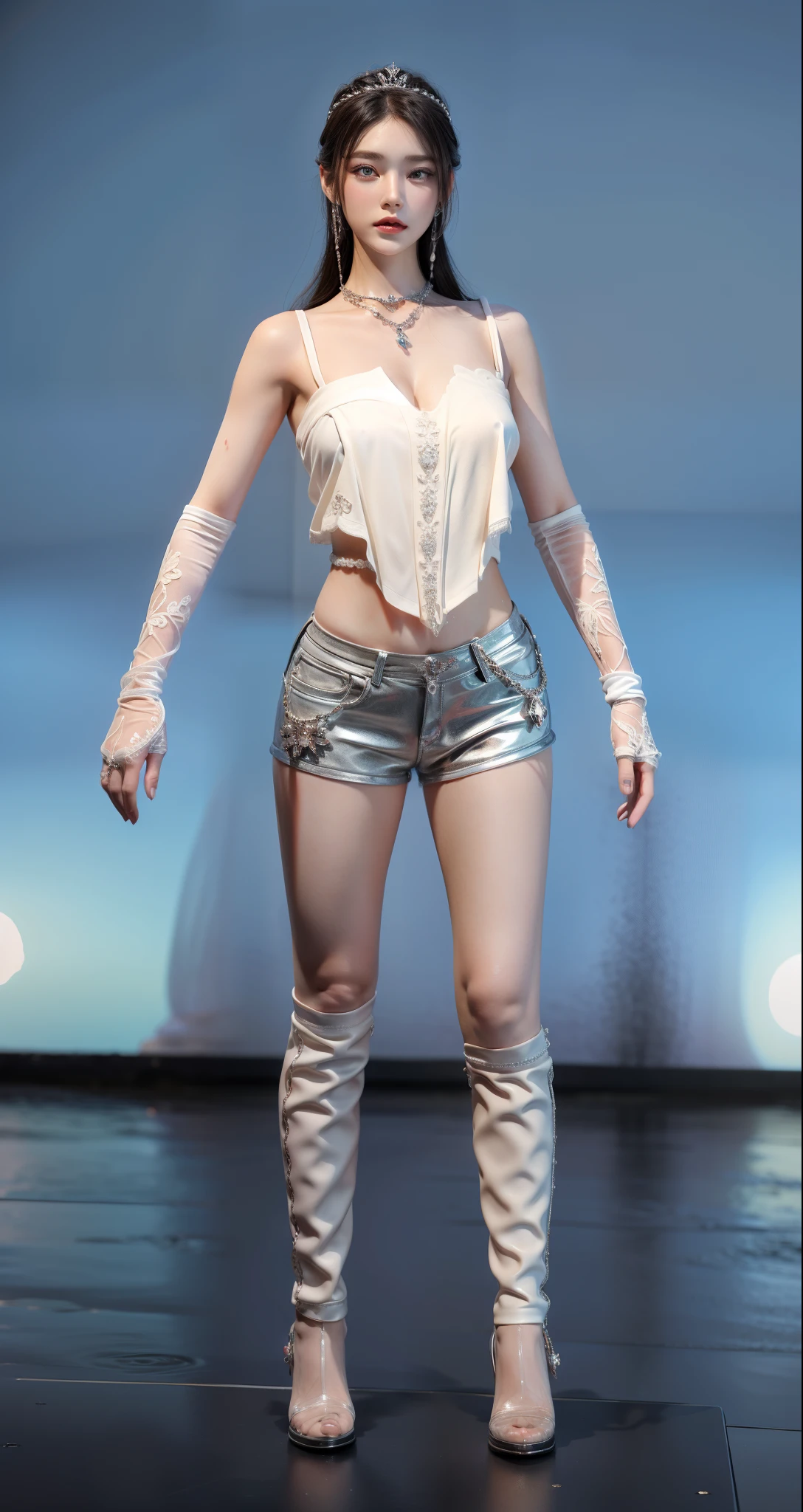 Royal sister,exquisite eyes,Frozen queen,put the crown on your head,Detailed facial expressions body,tall figure,Gorgeous,Leg length,4K,HD,Sensual,translucent lace,白皙plump figure,pretty face,Little cherry mouth,beautiful and delicious(3D royal sister),plump figure,gloss gel coat,Queen in luxurious dress,Crystal Gem Crown,Necklace jewelry,black tattoo(whole body),The tattoo is very three-dimensional,Gorgeous and intricate tattoo designs,tattoo queen,8k超HD,Ultra-clear portrait,Wear white gloves(Full leather gloves)