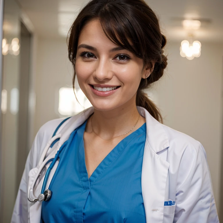 A doctor woman smiling 