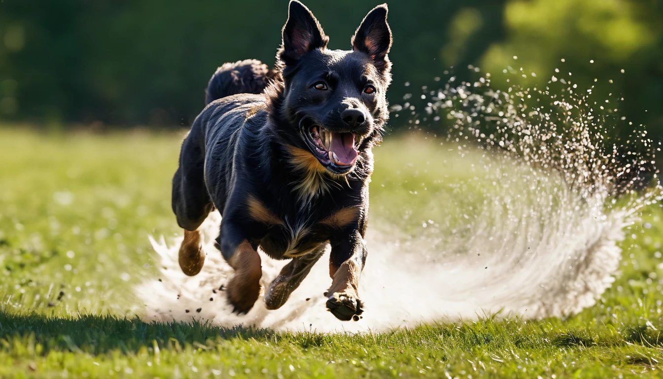 (best quality,4k,8k,highres,masterpiece:1.2),ultra-detailed,(realistic,photorealistic,photo-realistic:1.37),dog running,field of view,dynamic motion blur,fast movement,blurred background,camera trying to track the dog,action shot,energetic,exciting,behind the scenes,close-up of the dog, fur in motion,dynamic composition,motion lines,fast-paced,high-speed chase,racing against time,perfect timing,vivid colors,dynamic lighting,immersive perspective,kinetic energy,adrenaline rush,athletic,energetic vibes,chaotic movement,tracking challenge,capturing the blur,ephemeral moment,fluid motion,running freely,unleashed power,enthusiastic,determined,effortlessly swift,swift pace,focused on the dog's motion,speed and agility,dog's dynamic pose,athletic posture,energy in motion, of movement