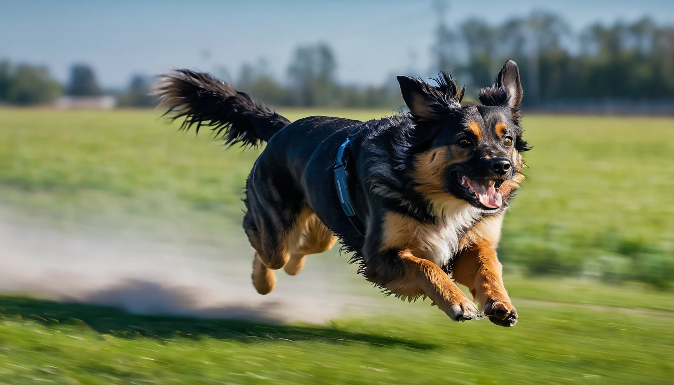 (best quality,4k,8k,highres,masterpiece:1.2),ultra-detailed,(realistic,photorealistic,photo-realistic:1.37),dog running,field of view,dynamic motion blur,fast movement,blurred background,camera trying to track the dog,action shot,energetic,exciting,behind the scenes,close-up of the dog, fur in motion,dynamic composition,motion lines,fast-paced,high-speed chase,racing against time,perfect timing,vivid colors,dynamic lighting,immersive perspective,kinetic energy,adrenaline rush,athletic,energetic vibes,chaotic movement,tracking challenge,capturing the blur,ephemeral moment,fluid motion,running freely,unleashed power,enthusiastic,determined,effortlessly swift,swift pace,focused on the dog's motion,speed and agility,dog's dynamic pose,athletic posture,energy in motion, of movement