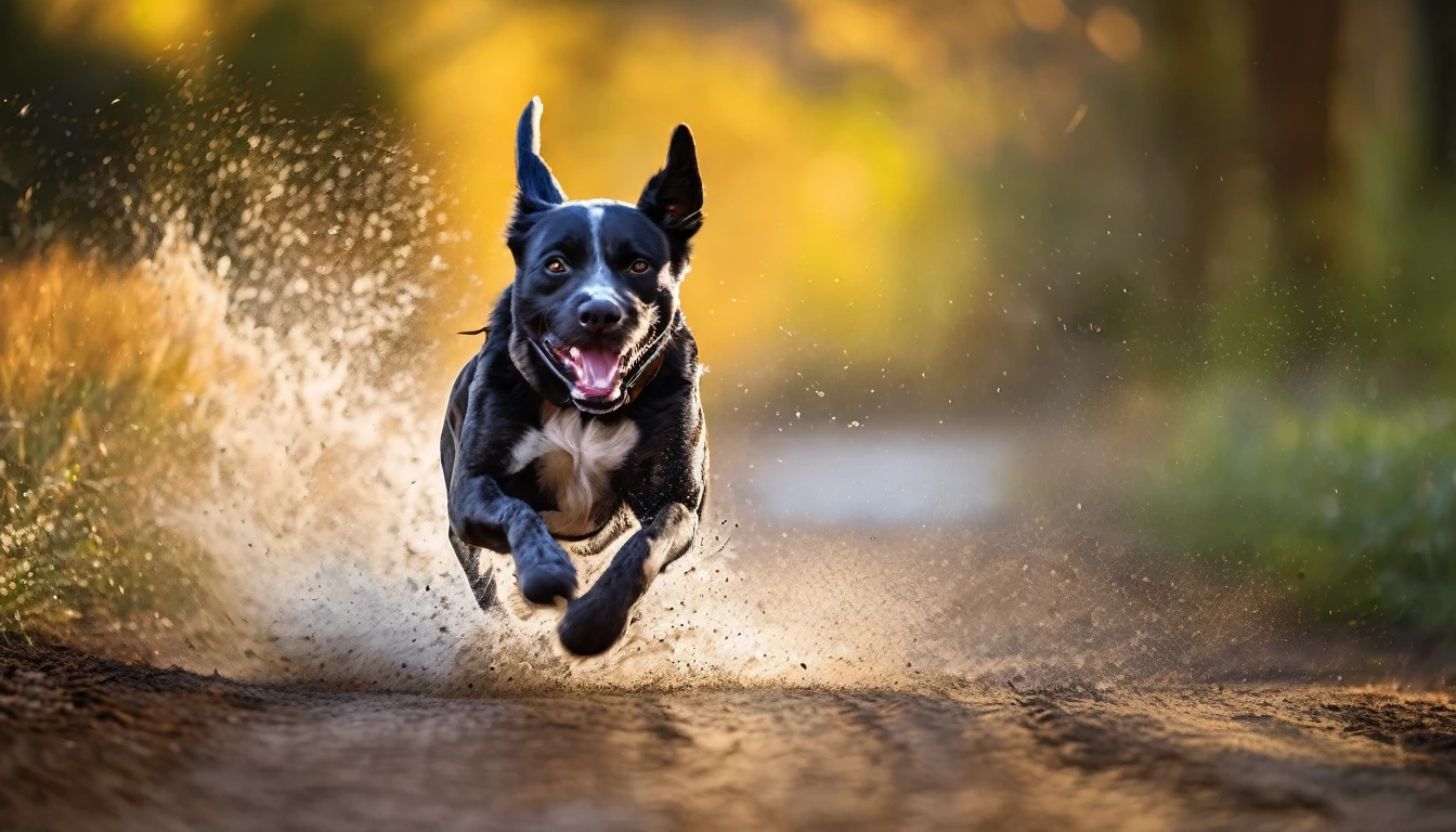 (best quality,4k,8k,highres,masterpiece:1.2),ultra-detailed,(realistic,photorealistic,photo-realistic:1.37),fast-moving motion-blur dog,shadows,tracking challenge,splashes of colors,action-packed,energetic,blurred background,speed,running,paw prints,dynamic,adventure,excitement,motion,velocity,blurry surroundings,dynamic composition,expressive lines,active foreground,fast-paced,high-speed chase,vibrant colors,tracking difficulties,capturing the moment,blurry motion trails,movement,fast reflexes,running through nature,amazing athleticism,active and agile,playful,quick reactions,joyful bounding,athletic prowess,canine titan,swift and agile,graceful strides,wind in its fur,handheld shaky camera,great tracking skills,unpredictable subject,blurry but captivating image,colorful blur,toy-like appearance,motion freeze frame,blurred but recognizable,dynamic perspective,surreal motion effect,incredible agility,dizzying speed