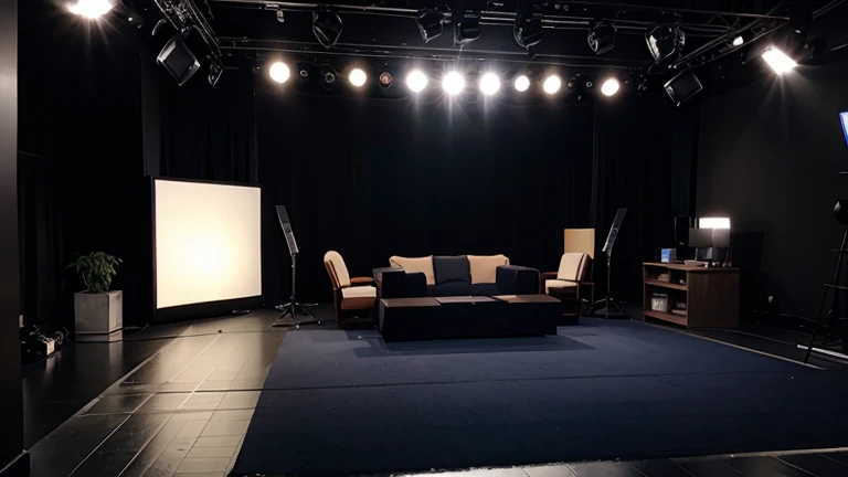 in a television studio