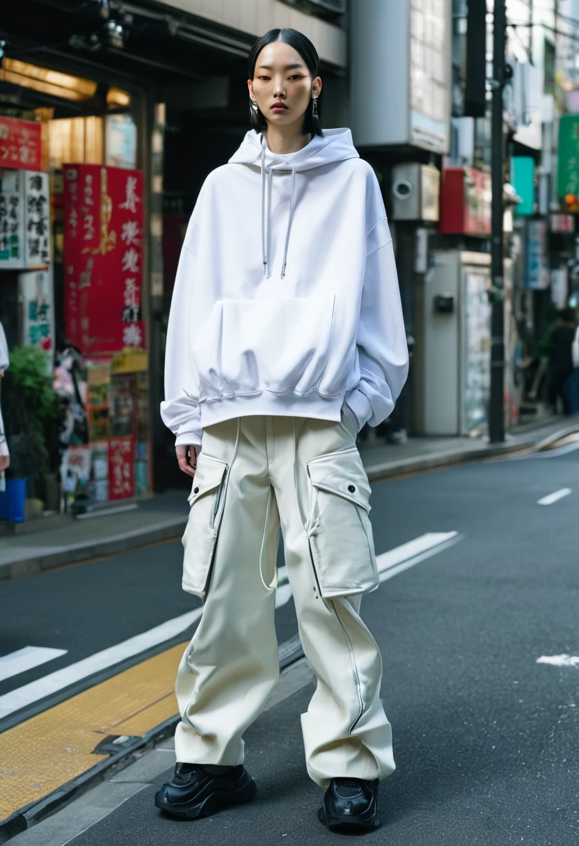 Tokyo Street Snap Spring Full Body Oversized Tech Materials Deformed pants Kiko Kostadinov Realistic Face