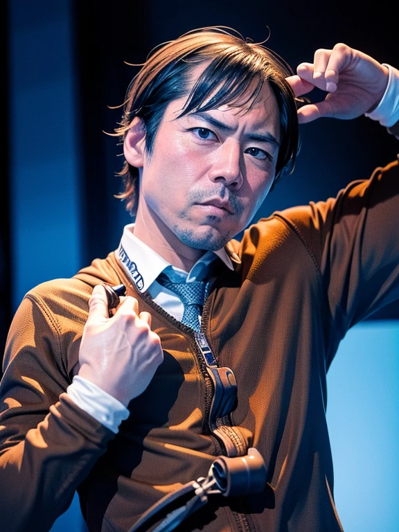 One man、 (Tied to the cross)、 x cross, masochism, 