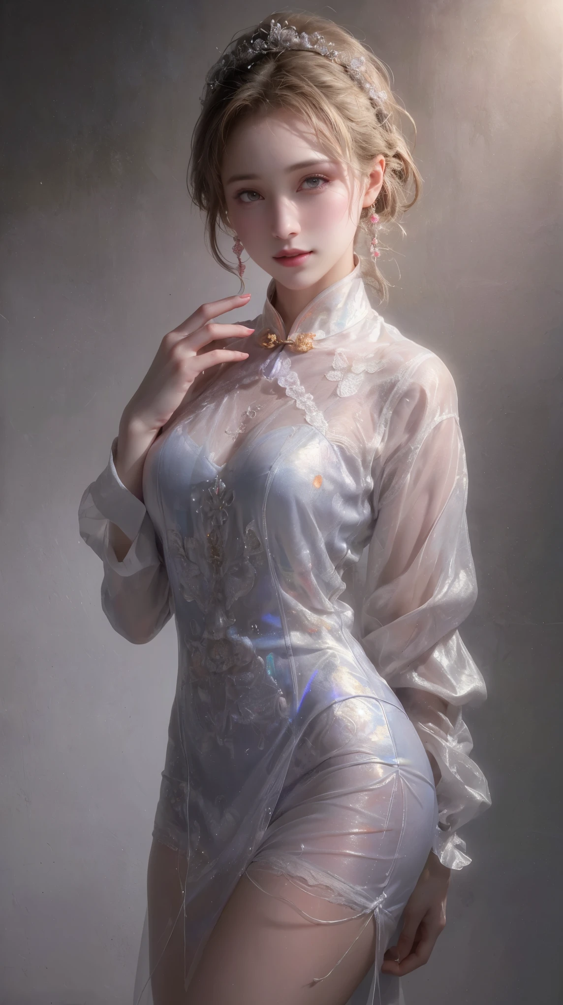 masterpiece,(best quality:1.3),ultra high res,raw photo,detailed skin,beautiful lighting,(realistic, photo-realistic:1.4),
1girl,qipao,