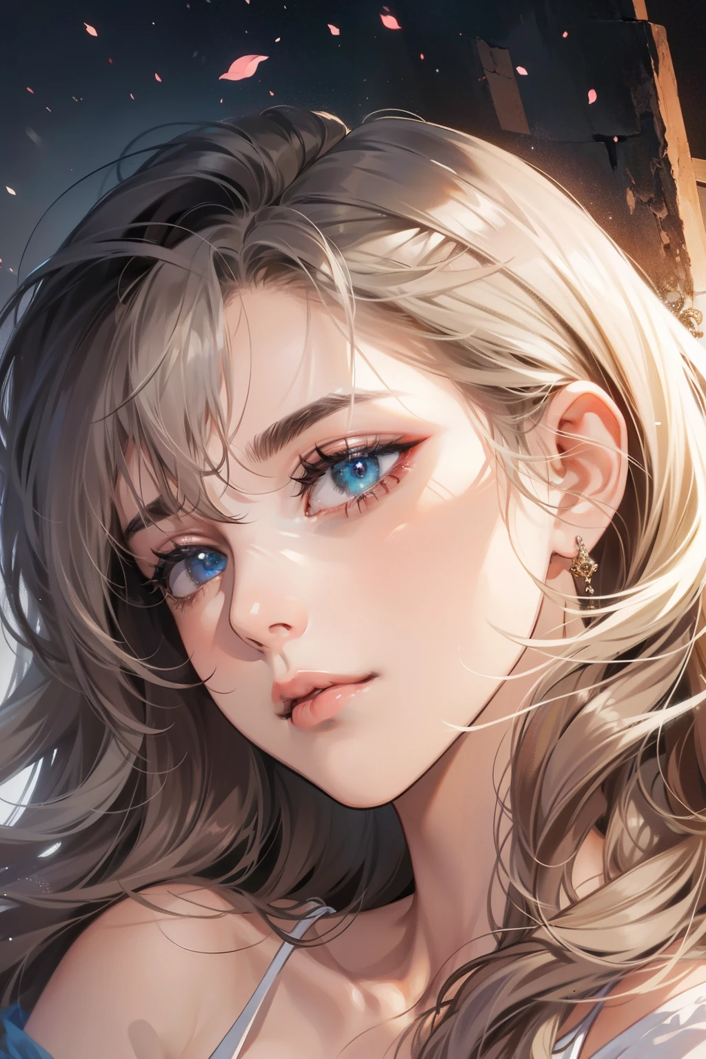 (Romantic, captivating, love story --s2)
(ultra-detailed, exquisite, artwork)
(high resolution, best quality, masterpiece)
A beautiful love story unfolds on this cover, showcasing two individuals lost in a moment of deep emotion. Their intricately detailed faces, expressing a range of emotions, are a testament to the artist's skill. Their eyes, full of longing and connection, are the focus of the piece. The delicate texture of their skin adds to the sensuality and appeal of the image.
The background is a blur of soft pastels, drawing attention to the intensely romantic scene at the forefront. The