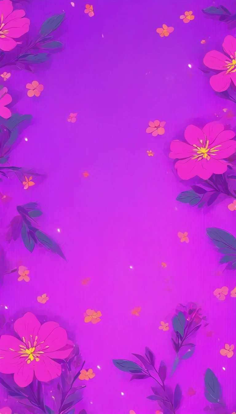 flower pattern, 1 background color, purple lavender color palette, flat color, flat art illustration, without realistic texture, no realistic texture, no detailed textures, minimalist pattern, flowers, pattern for Smart phone background screens, lock screen wallpaper, minimalist lock screen, simple pattern, minimal, minimalist design