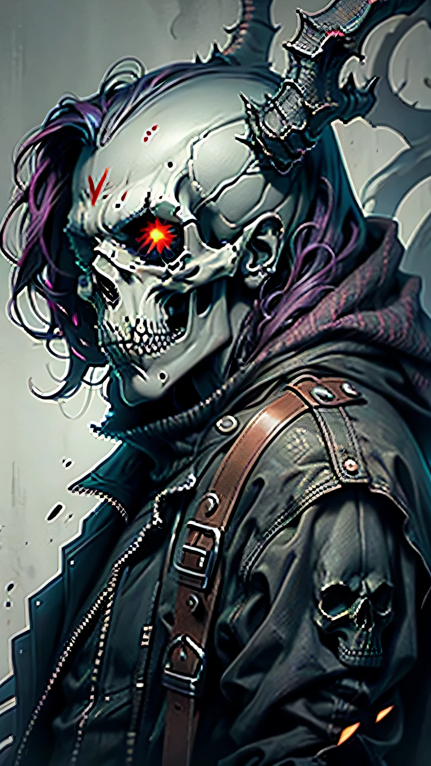 Skull, satanic, evil, horror.