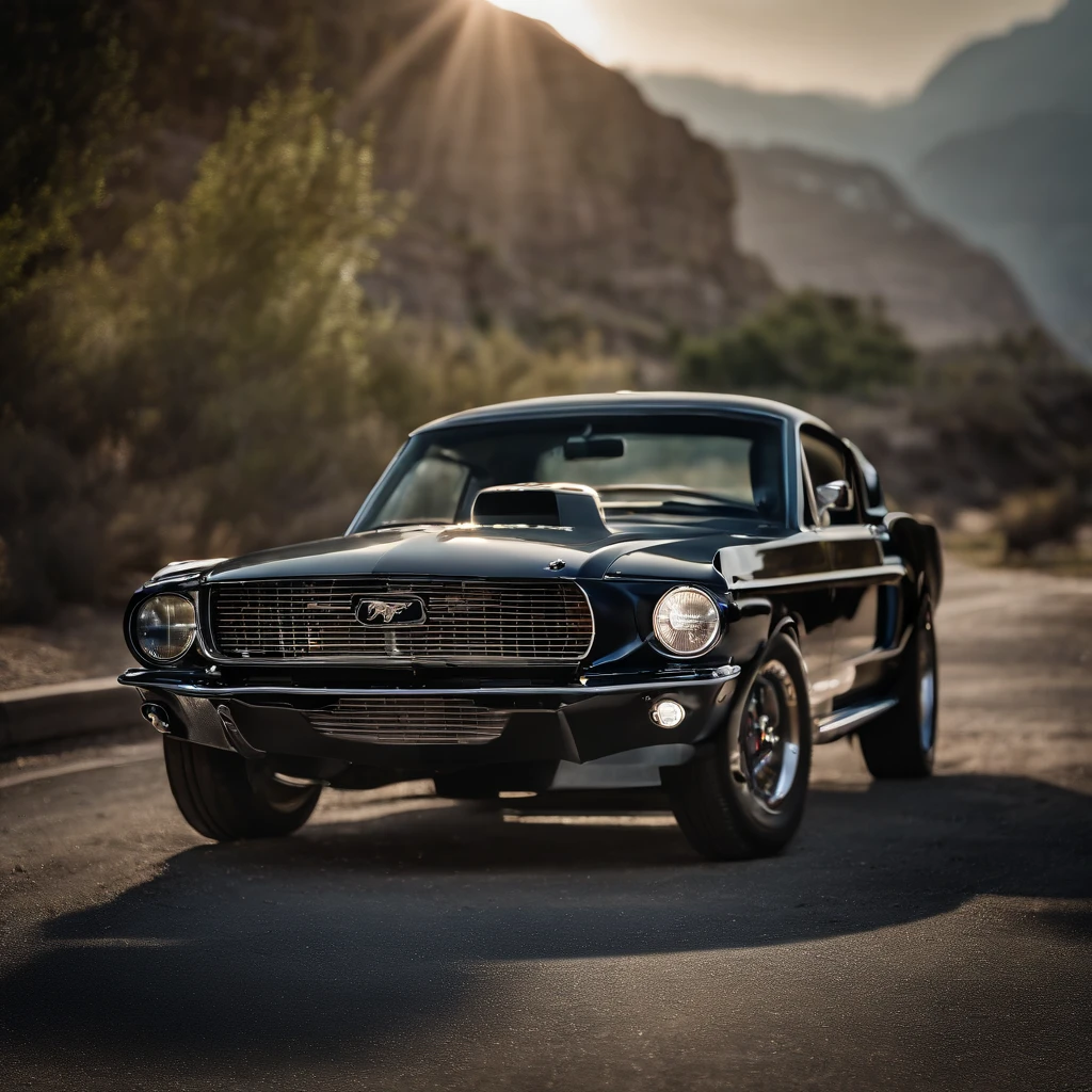 Super exotic Ford Mustang GT500 highly detailed polished wide view masterpiece