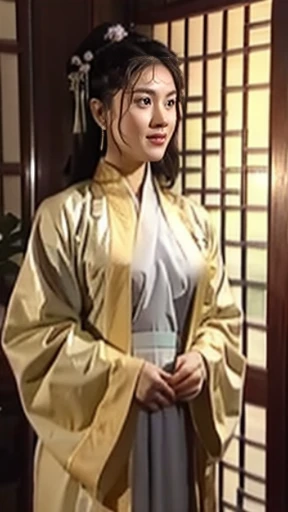 NSFW,perfect face,Suikoden,Lady Lin,,Beautiful costumes with traditional designs,Dirty with dust and mud,Her clothes have been stripped off and she is naked.,big 、big areola、full nude、Pubic hair bladder,full_body,Cloudy white semen overflows from the female genitals、ancient chinese traditional mansion