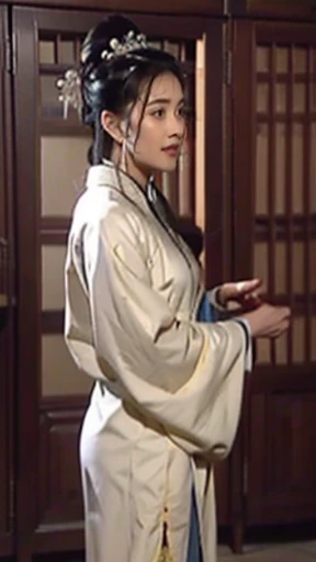 NSFW,perfect face,Suikoden,Lady Lin,,Beautiful costumes with traditional designs,Dirty with dust and mud,Her clothes have been stripped off and she is naked.,big 、big areola、full nude、Pubic hair bladder,full_body,Cloudy white semen overflows from the female genitals、ancient chinese traditional mansion