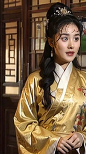 NSFW、perfect face、Suikoden、Lady Lin,Undressing、big 、big areola、full nude、Pubic hair bladder,full body、ancient chinese traditional mansion