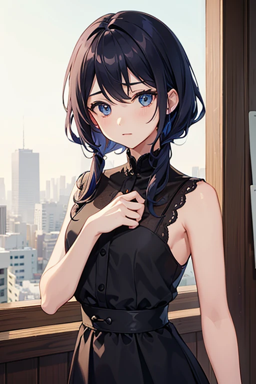(((High resolution:1.5))), (((Very detailedな:1.5))), ((７Head to Body:1.3))、 (((White bed))),(((Bright interior、Midday light background)))、(((Beautiful and detailed eyes:1.3))), (((Very detailed))), (((Details face:1.5))), (((Very delicate body:1.5)))、((Small chest:1.3)))、(((Waist:1.3)))、(((belly button:1.3)))、(((thigh gap:0.7))),((Gray Hair:1.4)))、(((short hair:1.5))),(((Normal limbs)))、((China dress:1.5)),((Kitagawa Keiko:1.3))、Leaning forward、Girl sitting、