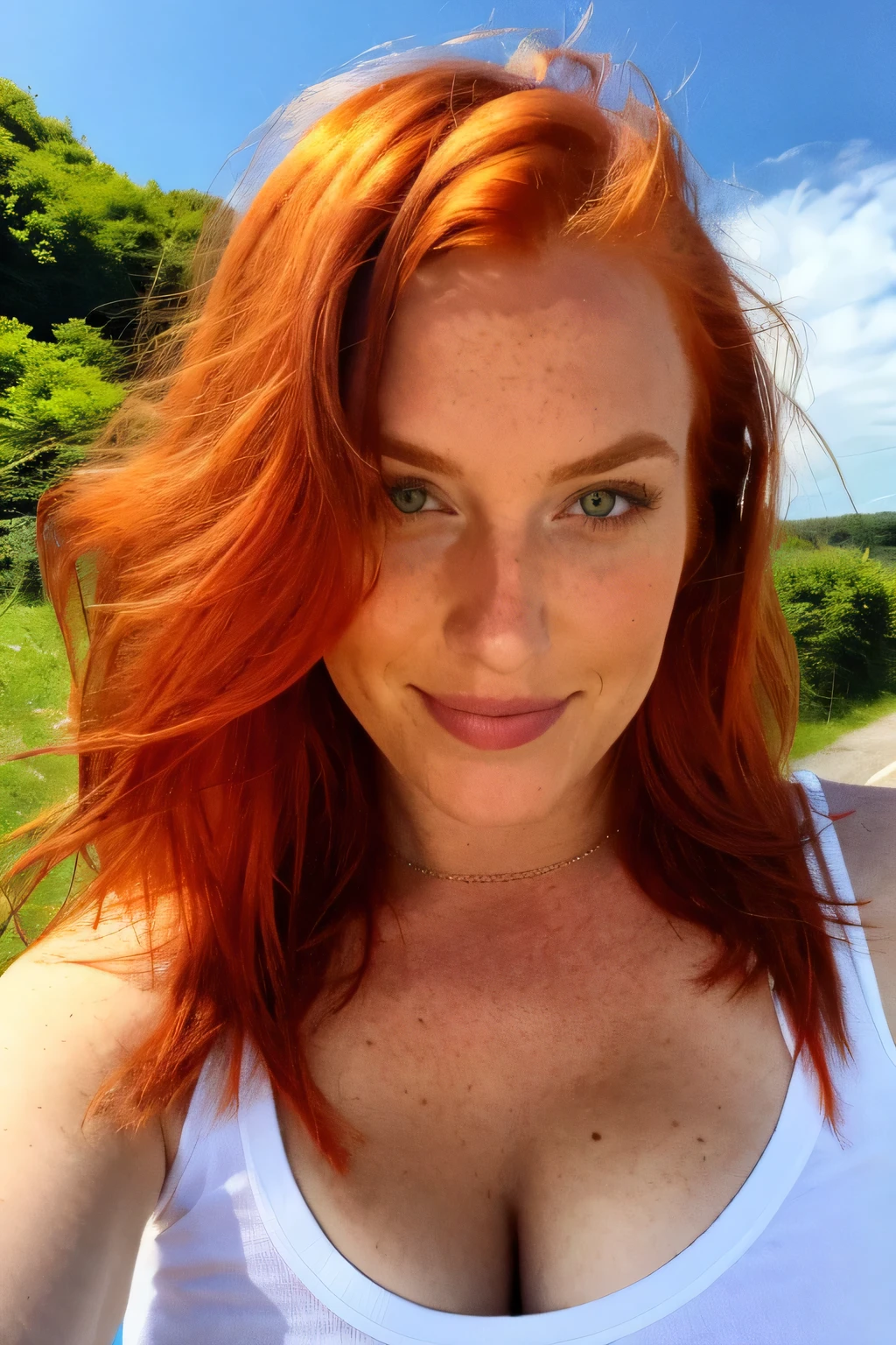 Junge Frau,ginger haarfarbe,rotes haar,sommerspr
ossen,leicht bekleidet, Schlafzimmer, selbst, ex
trem lange haare,schlank, sportlich, sweet,lang
es haar,glatt,akt