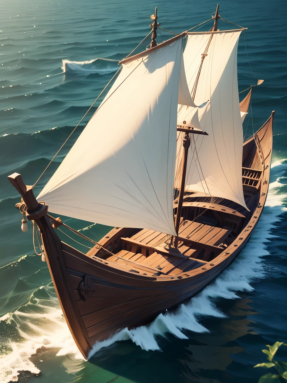 medieval boat, ultra detailed, high quality, 8k resolution, zoom out