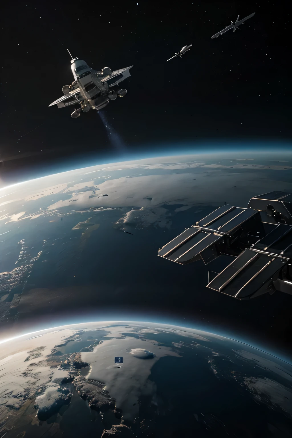 a cool background image for ms teams of a futuristic space craft