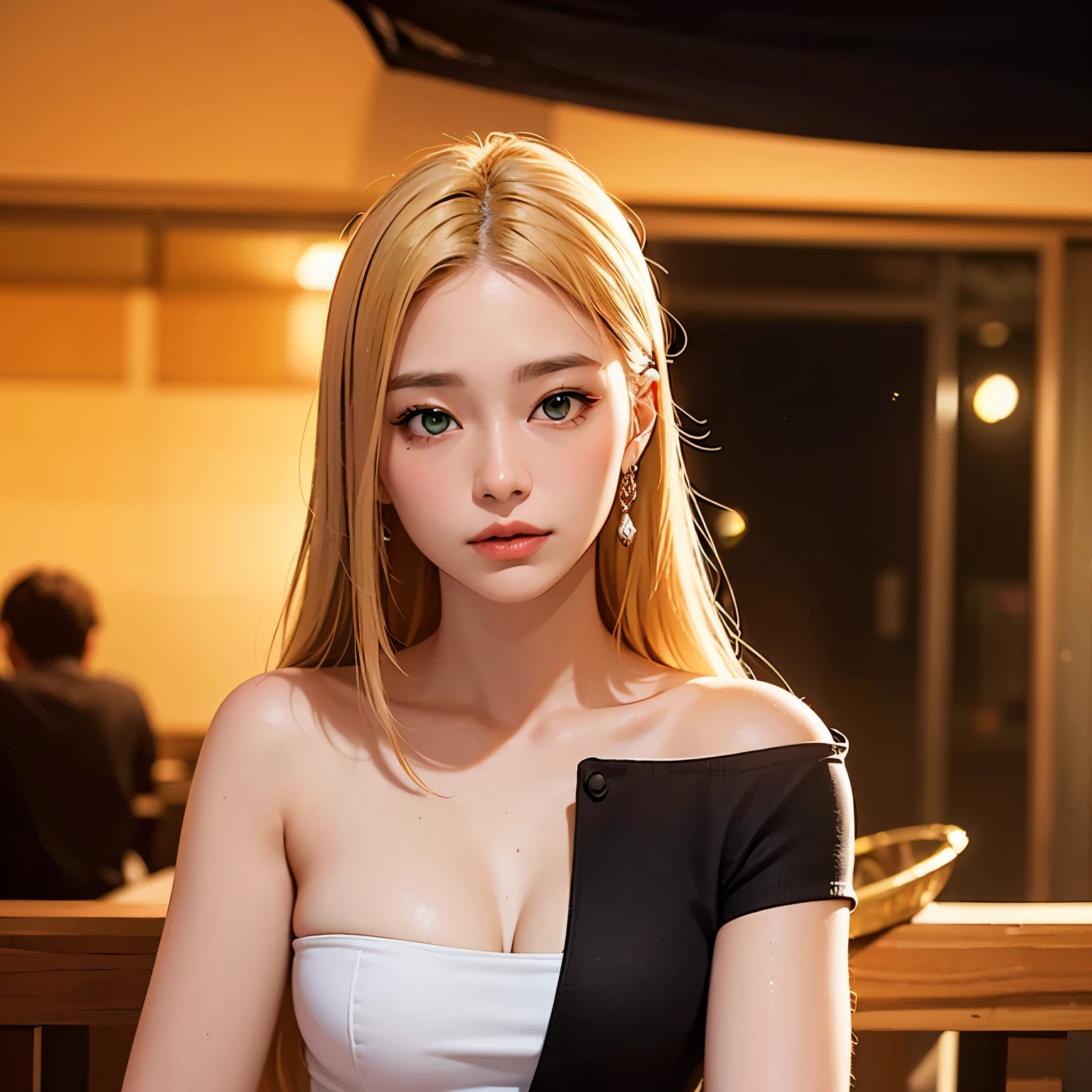 A 19 year old girl fench who is rich and is obsessed with charlotte tilbury with green eyes and blonde hair and full of attitude 
