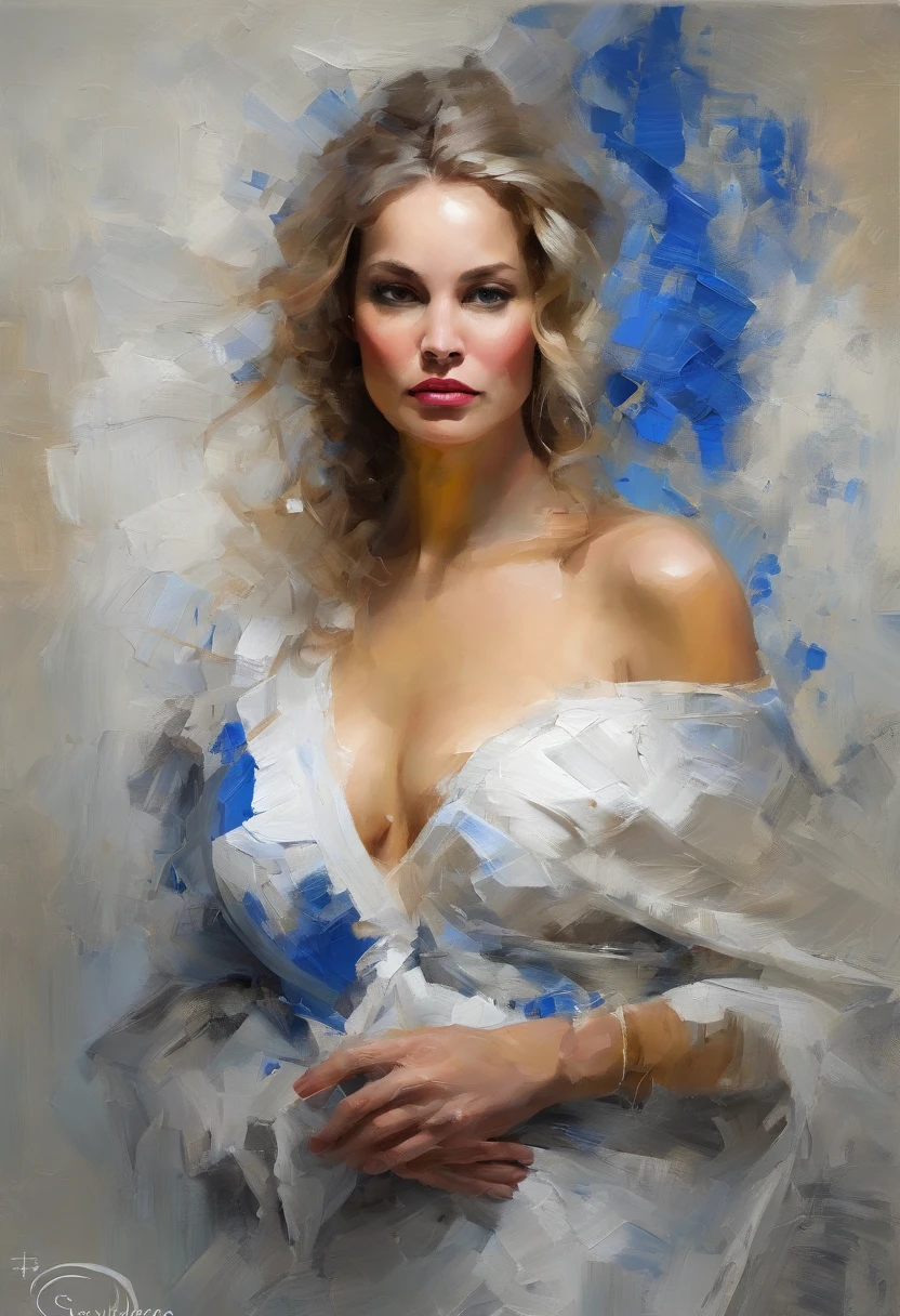 painting of woman, figurative art, intense watercolor, watercolor detailed art,Beautiful and expressive paintings, Beautiful artwork illustration, wonderful, cool beauty, highest quality, official art, perfect composition,perfect angle, best shot, women only, sharp outline, Mysterious, nostalgia, romantic, fantasy, The blurred boundary between past and present, Eyes without pupils, colored eyes, ideal animation, In search of lost time, long curly windblown hair, sentimental, Paris in the first half of the 20th century, Full body, big Breast, visible nipples, visible hairy pussy, beautiful nude.