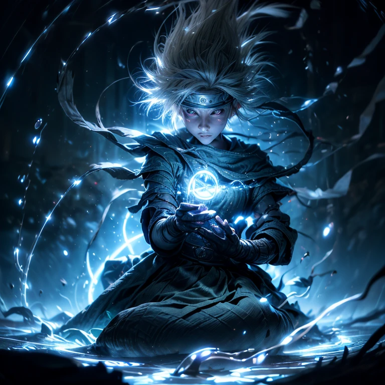 high details, best quality, 16k, [ultra detailed], masterpiece, best quality, (extremely detailed), dynamic angle, ultra wide shot, RAW, photorealistic, fantasy art, dnd art, rpg art, realistic art, an ultra wide picture of a sea elf (1.5 intricate details, Masterpiece, best quality) water mage casting ((water control spell)), water wizard ((water magic, intense magic details)), ((controlling a swirling mass of water)), magical symbols GlowingRunes_pink, female sea elf, blue skin, green hair, long hair, swirling hair, intense eyes, small pointed ears, ((blue eyes)), ((glowing eyes)), armed with magical wand, wearing sea shell clothing, beautiful elf, underwater background, rich underwater life, ((magical atmosphere)), fish and sea weeds, high details, best quality, highres, ultra wide angle