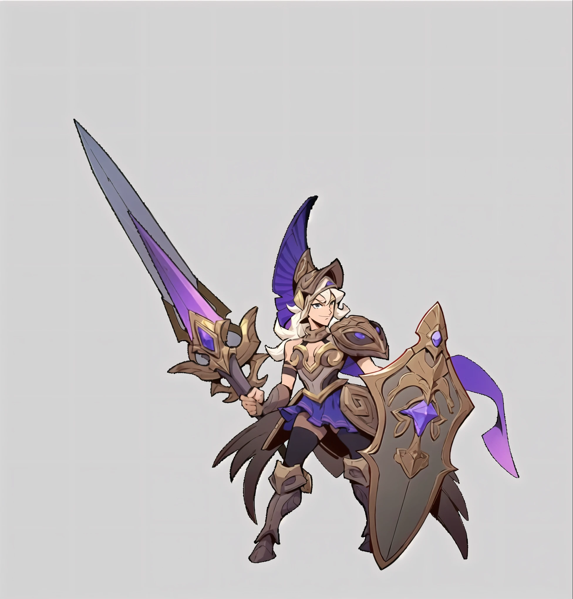 Cartoon closeup of a woman holding a sword, Katana Zero Video Game Character, she holds a sword, With a big sword, heroine, jrpg character, Valkyrie style character, jrpg character art, female warrior, official character art, Natalie in epic battle fantasy, rpg character, Guilty gear art style, hero character art