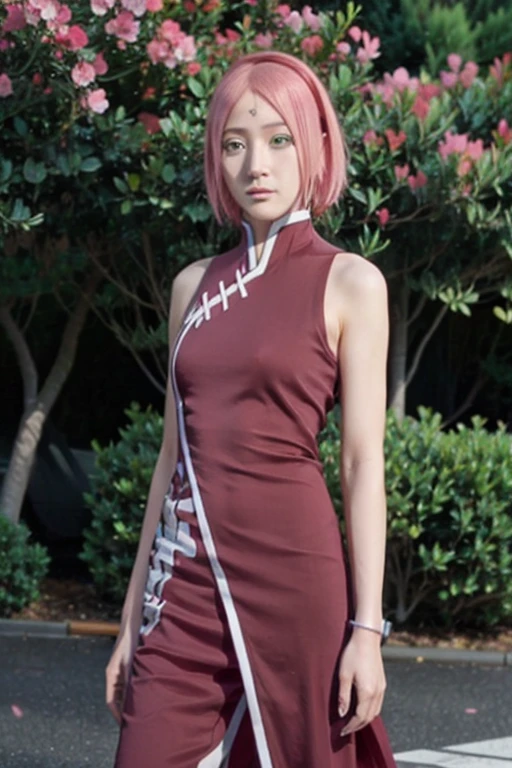 Real life adaption of this character,Asian teen beauty , realistic same hair, realistic outfit, realistic light, realistic shadow, hyper realistic, realism, realistic background,(photorealistic:1.2),green eyes color.
Sakura / Sakura Haruno (Sakura Haruno) / [Boruto: Naruto Next Generation,1girl ,full body, best quality ,ultra Higd ,detail realistic, HDR pro