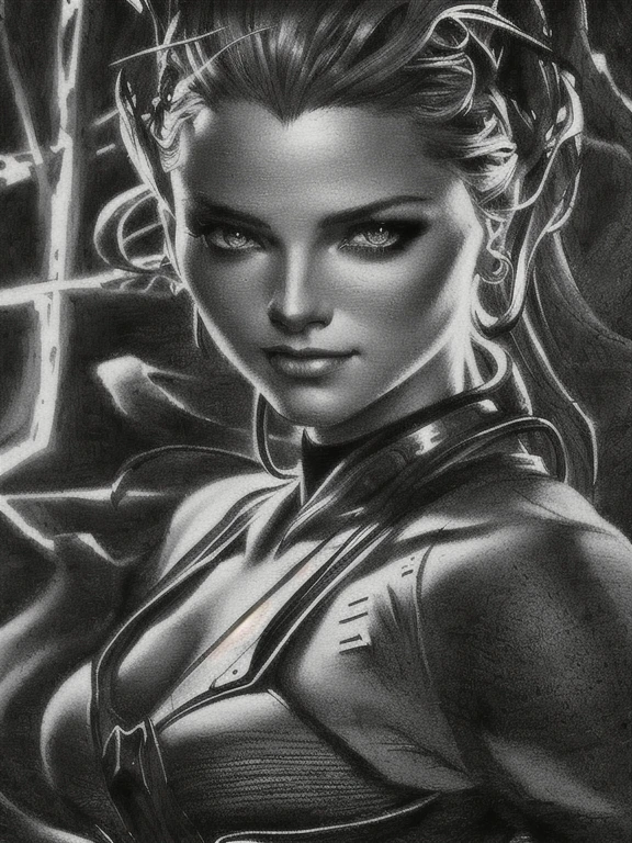 charcoal pencil drawing, black and white drawing, 4k, artwork, Best quality, (extremely detailed 8k CG unit wallpaper), (Best quality), (best illustration), (best shadow), absurdities, realistic lighting , (Abyss), beautiful detailed glow, art by PeterMohrBacher,