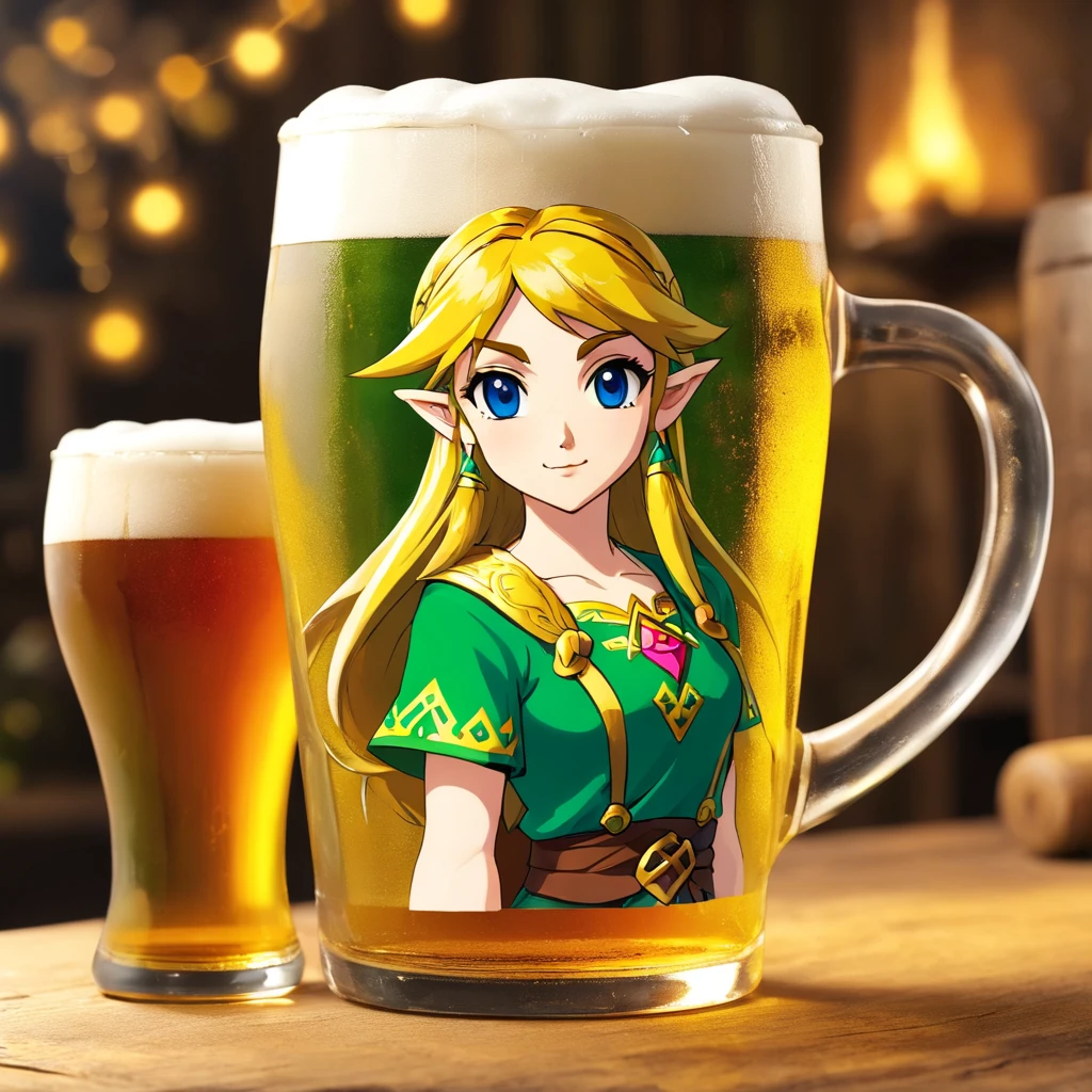 Beer glasses woman