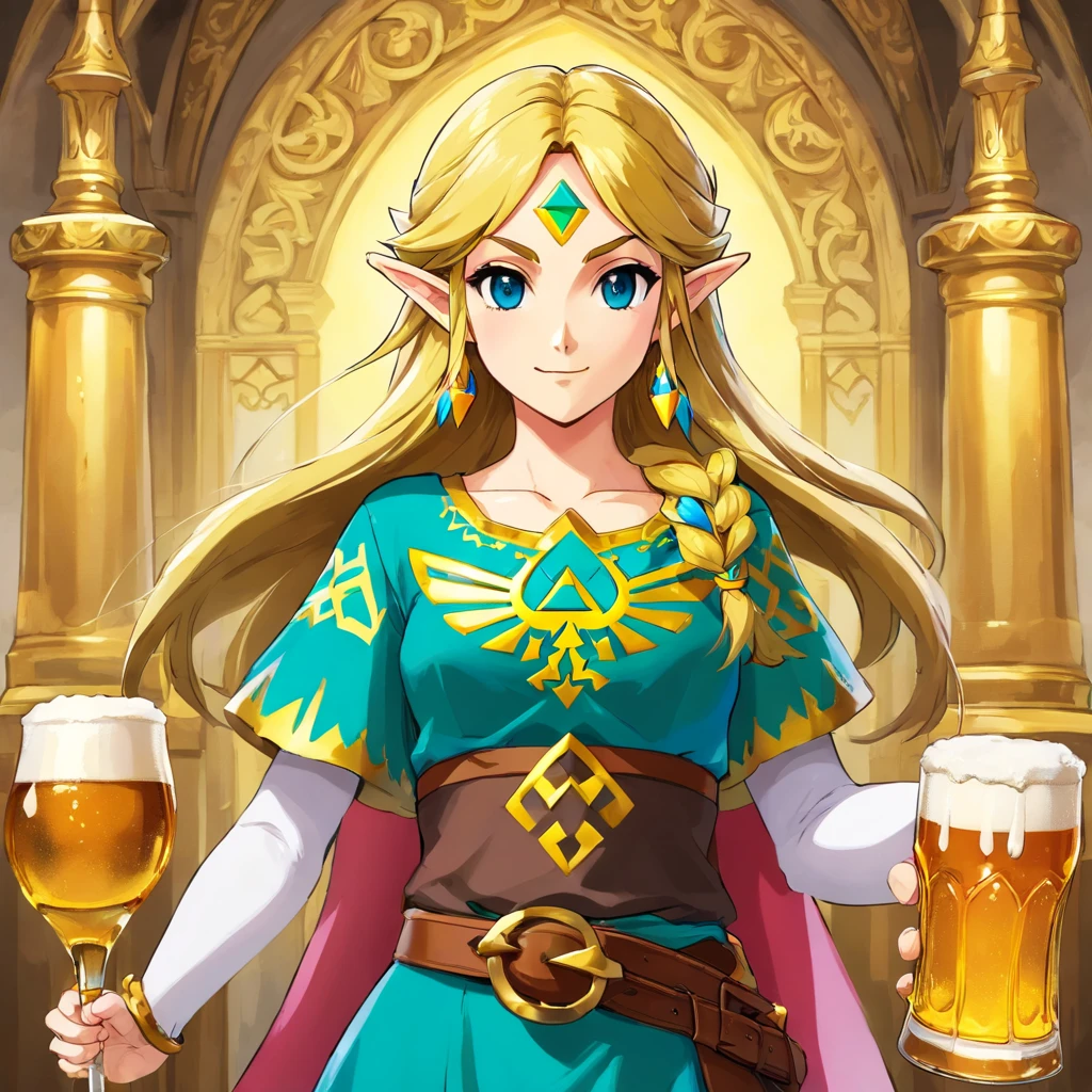 Beer glasses woman