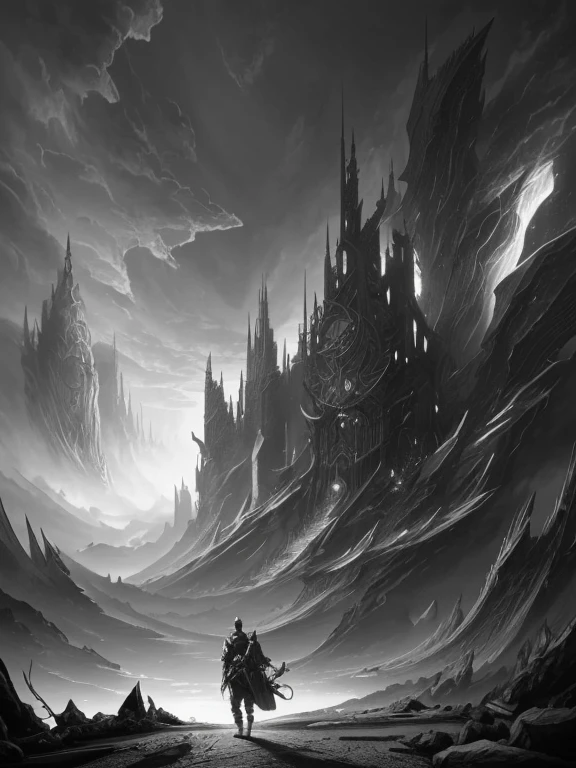 charcoal pencil drawing, black and white drawing, 4k, artwork, Best quality, (extremely detailed 8k CG unit wallpaper), (Best quality), (best illustration), (best shadow), absurdities, realistic lighting , (Abyss), beautiful detailed glow, art by PeterMohrBacher,