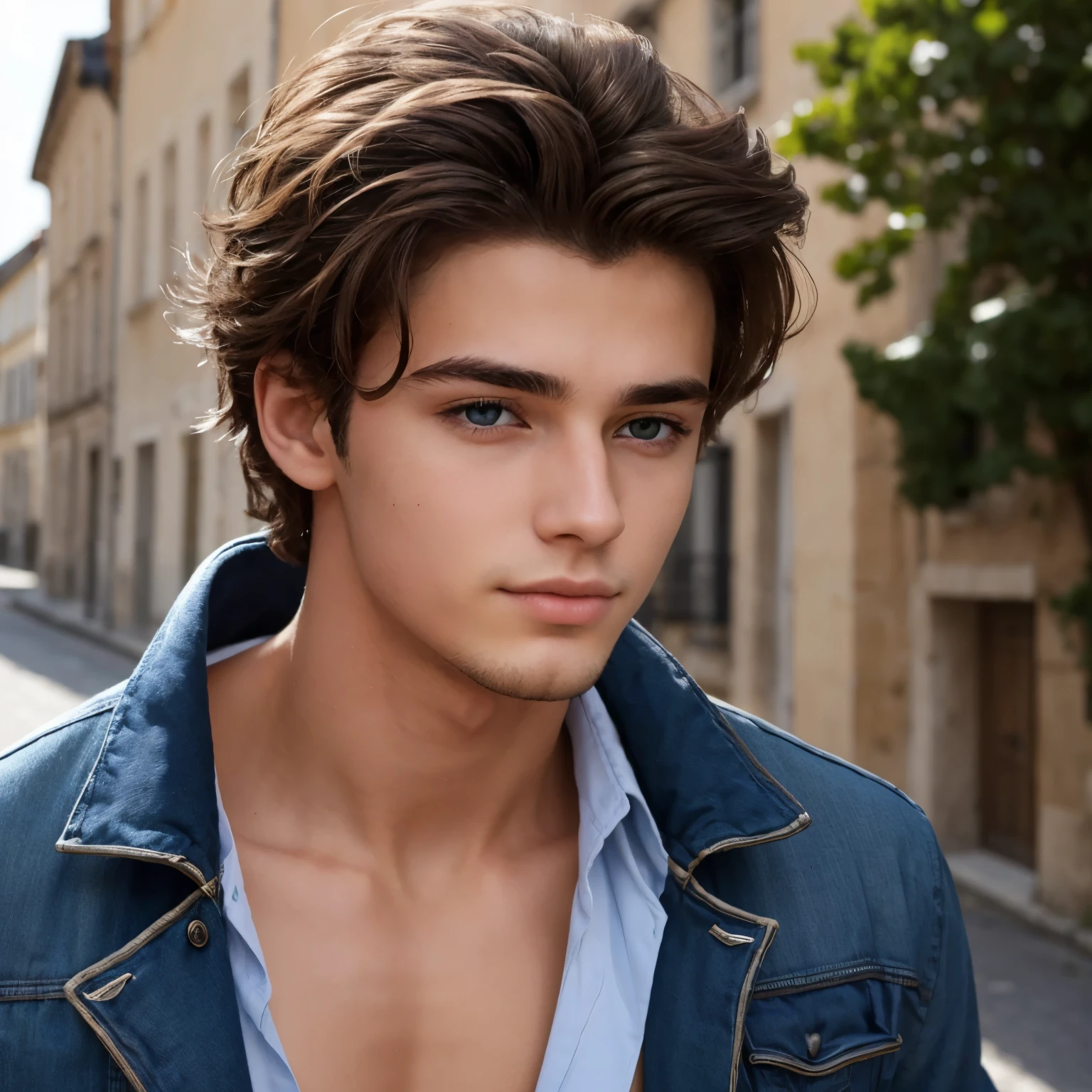 Jeune homme, 20 ans, brun, yeux vert 