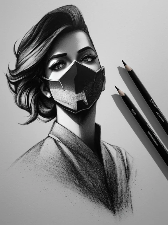 drawing with charcoal pencil, 4k, obra de arte, Melhor qualidade, (papel de parede extremamente detalhado da unidade CG 8k), (Melhor qualidade), (best illustration), (melhor sombra), absurdos, realistic lighting, (Abismo), lindo brilho detalhado, arte de PeterMohrBacher,