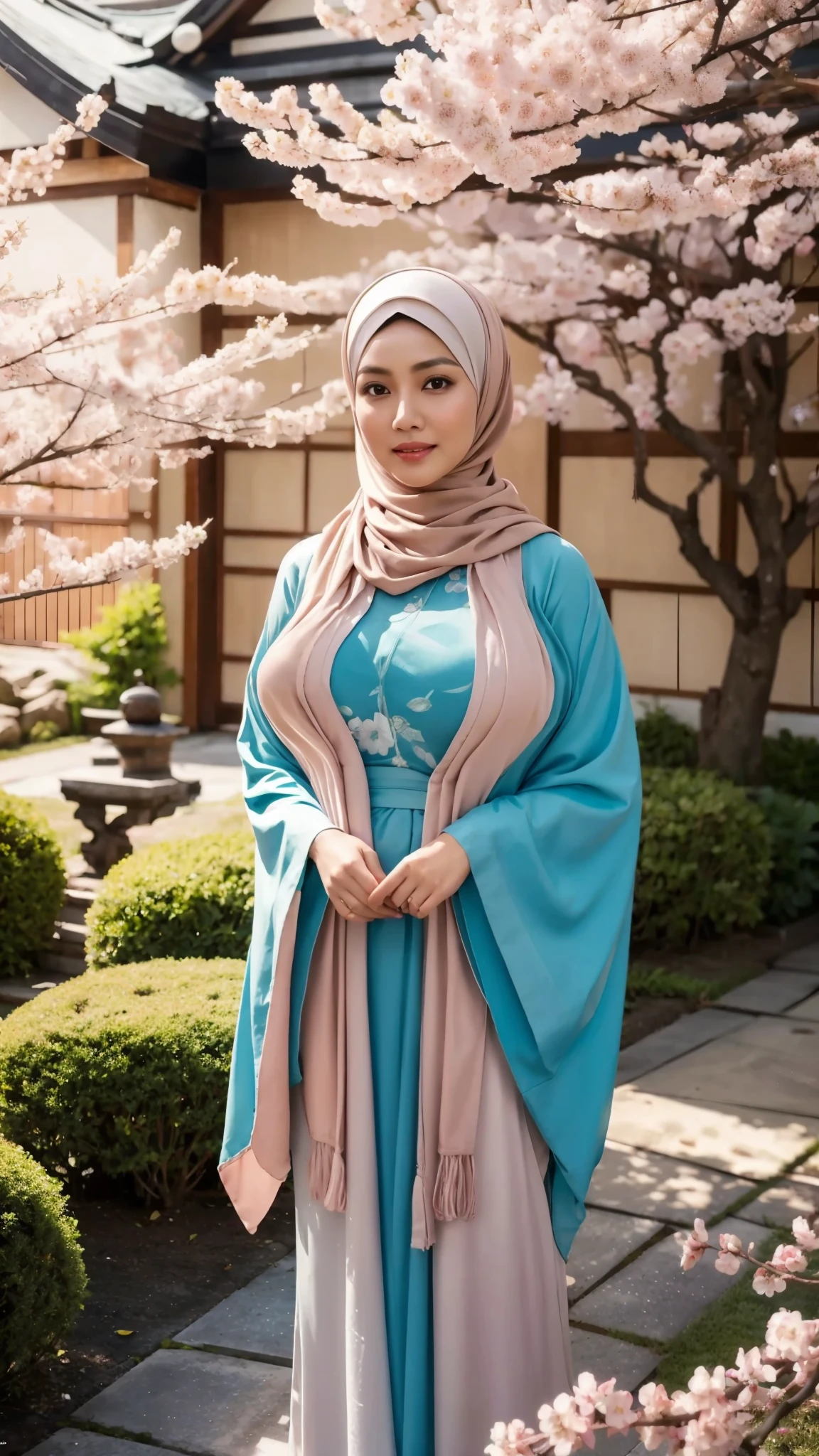 50 years Old, Hijab Indonesian mature woman, Big Tits : 66.9, Gamis, Breast out from her clothes : 1.9, at doctor office, Dark light, at Nighttime